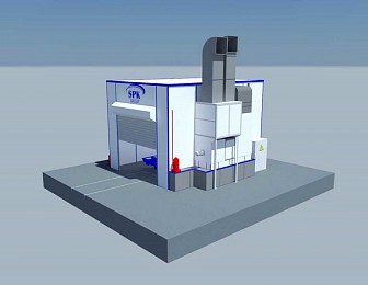 Окрасочно-сушильная камера тупикового типа SPK-4.4.3